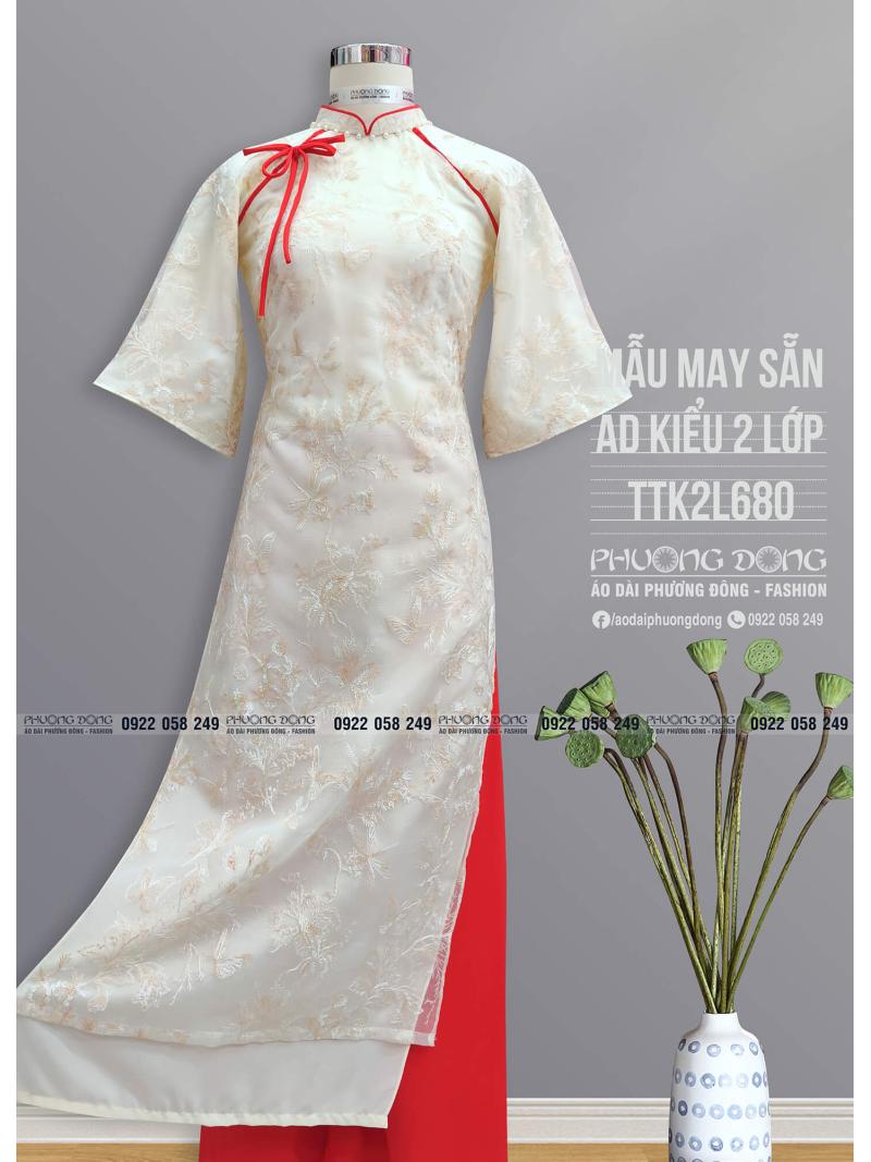 Áo Dài Phom Trẻ 2 Lớp 4 Tà TTK2L680